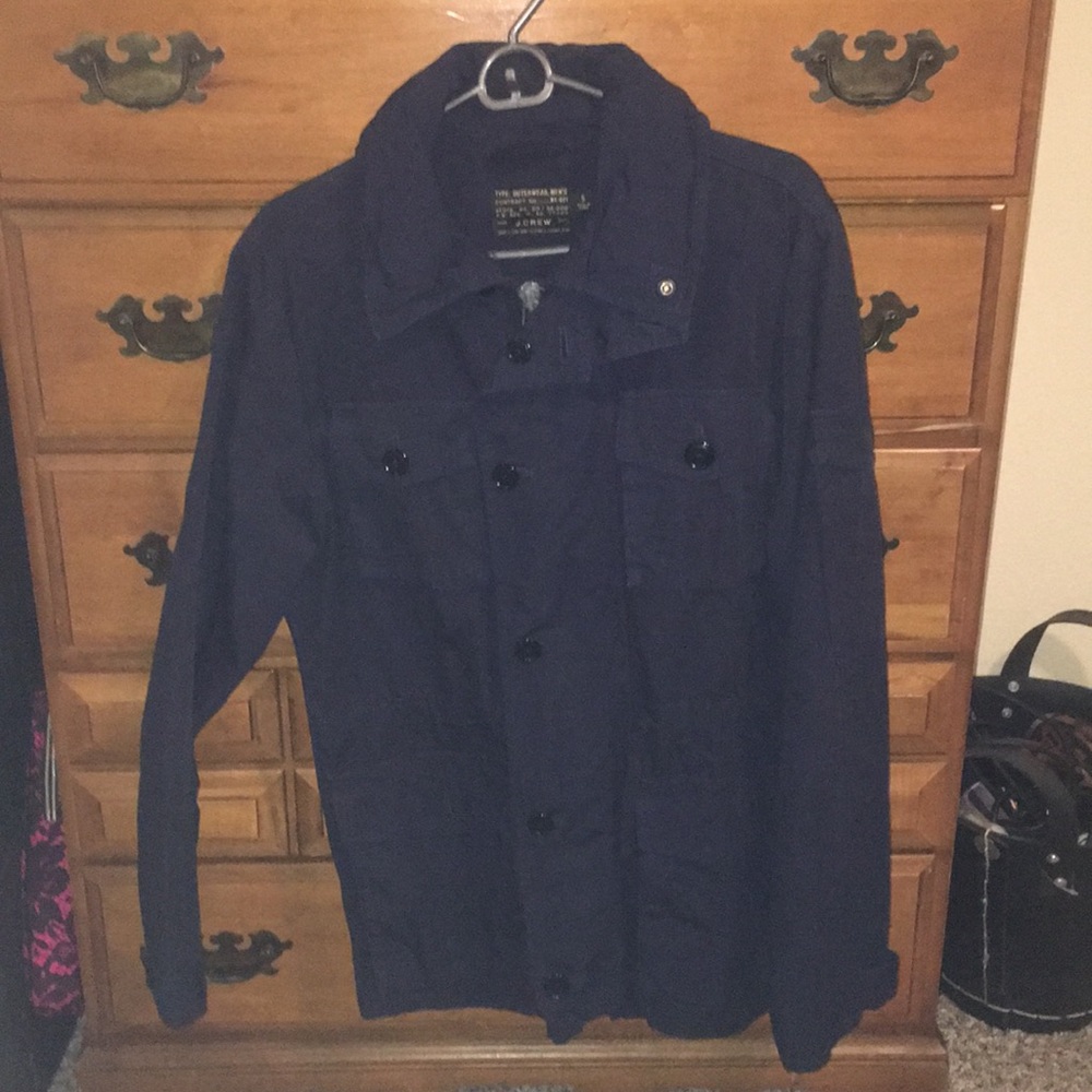 Men’s J Crew Navy Blue Field Mechanic Jacket Small